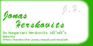 jonas herskovits business card